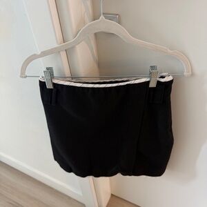 Zara - Black Mini Skirt with White Trim